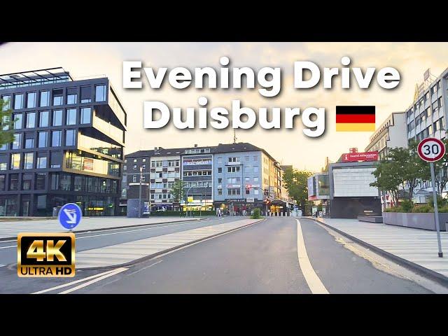 Evening Drive Through Duisburg, Germany  by Bangladeshi | 4K | Spring 2023