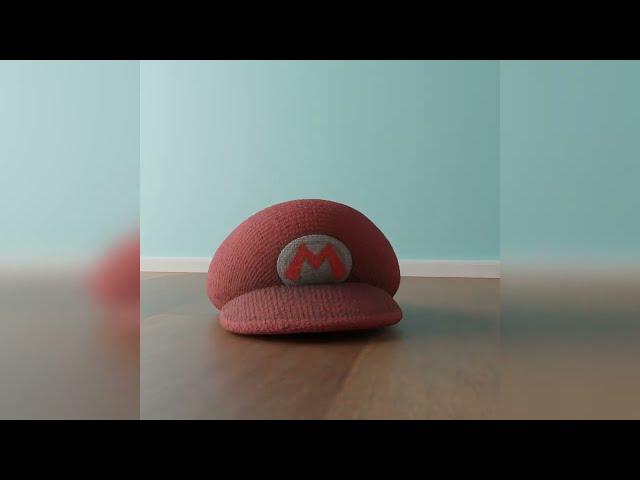 Falling Mario Hat Blender animation