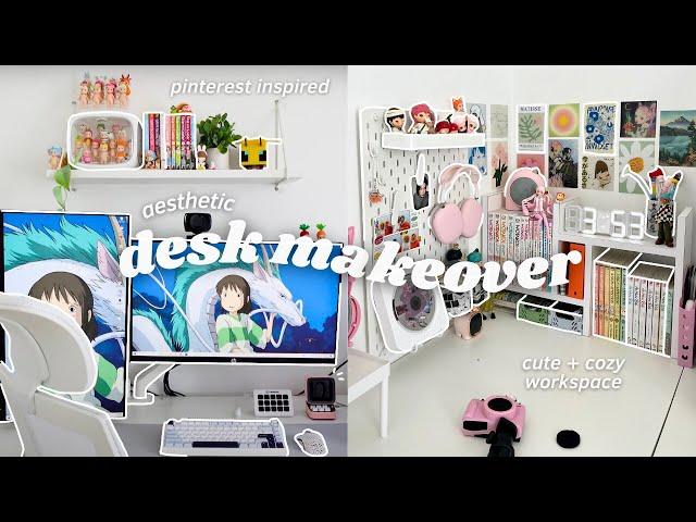 desk setup makeover : aesthetic & functional, anime and kpop inspired + desk tour (2024)