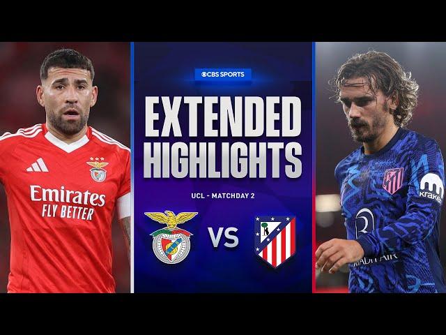 Benfica vs. Atlético Madrid: Extended Highlights | UCL League Phase MD 2 | CBS Sports Golazo