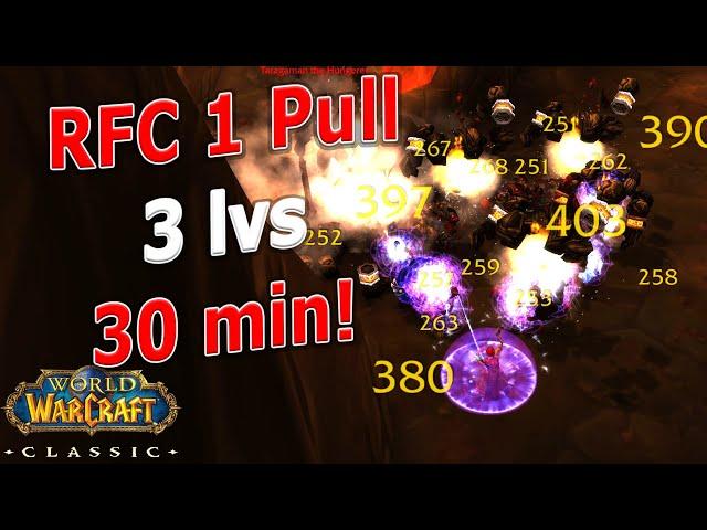 WoW Classic - 30 Minutes for 3 Levels!! Mage RFC 1 Pull Power level