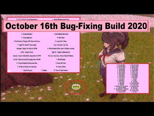 DEBUG/EASTER EGG MENU FOUND AGAIN! (Oct 16 build) -Thanks to magimoon- | Yandere Simulator Demo