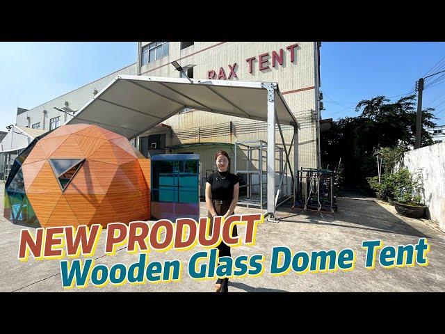 New! RAXTENT Wooden Glass Dome Tent for Glamping Hotel