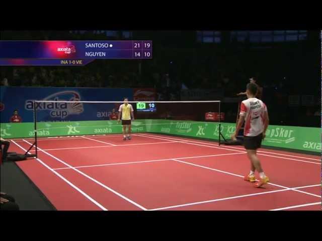 Round 1 - MS - Simon Santoso (INA) vs Nguyen Hoang Nam (VIE) - Axiata Cup 2013