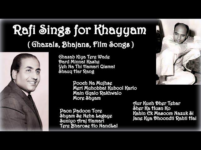 Mohammad Rafi || Khayyam || Soulful Melodies || Ghazals || Bhajans || Film Songs