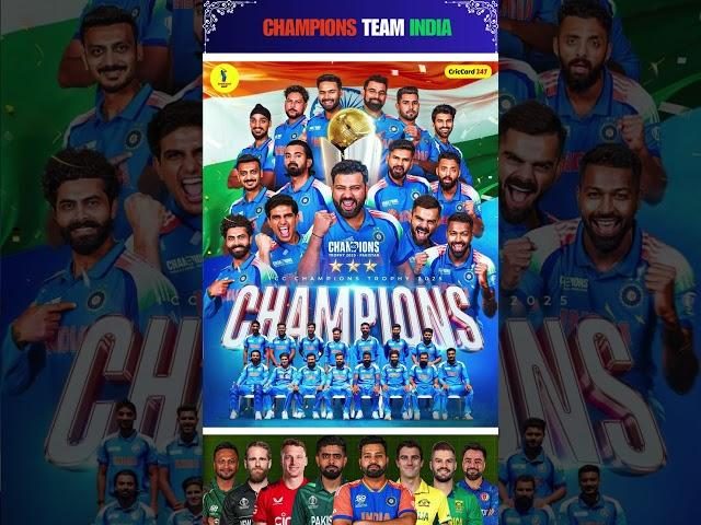 INDIA WIN ICC CHAMPIONS TROPHY 2025