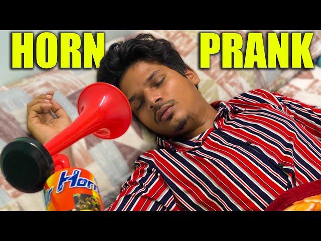 AIR HORN PRANK ON HUSBAND  FUNNIEST REACTIONS EVER  | Spread Love - Satheesh Shanmu
