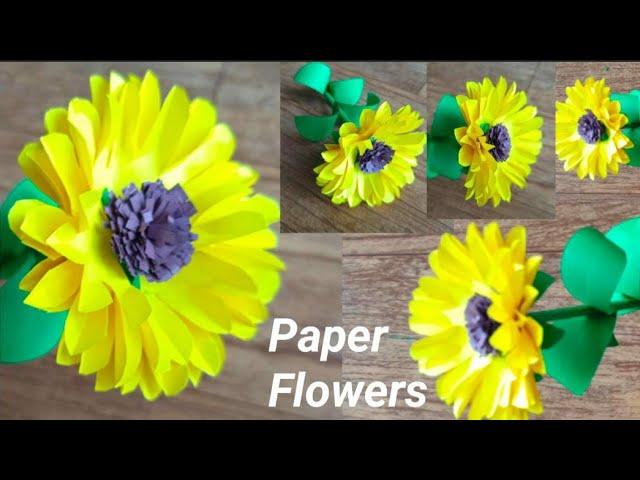 How to make paper Flowers | Paper flower making | DIY paper flowers | 3D paper flower | Paper craft