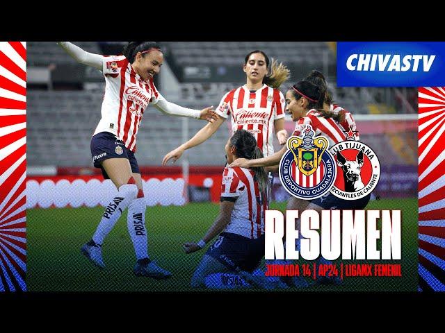 RESUMEN Y GOLES: Chivas Femenil vs Tijuana | Jornada 14 Apertura 2024