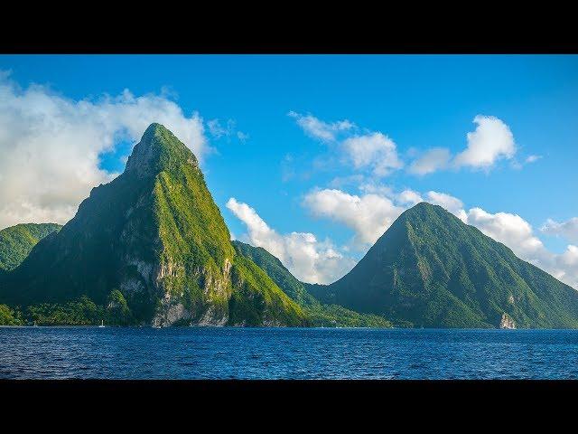 Beautiful St. Lucia Landscape Catamaran Cruise 4K HDR