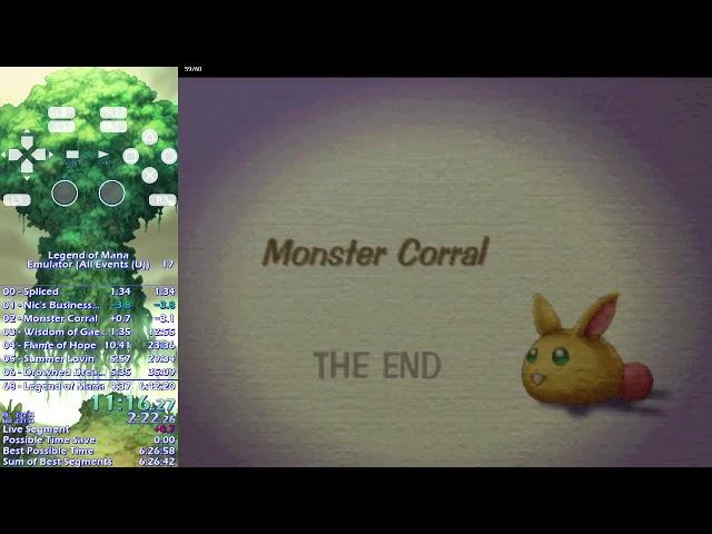 Legend of Mana: Emu-All Events Speedrun in 6:24:42 (Former World Record)