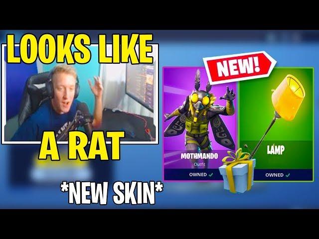 Tfue Reacts To and Gets *NEW* Mothmando Skin & Lamp Pickaxe!!