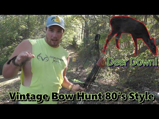 Hunting Deer - Vintage Compound Bow (80's) - (Browning Bow) Doe Down!