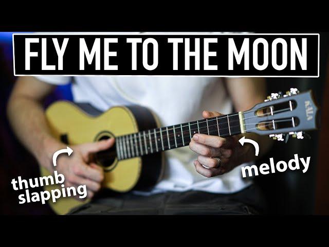 Fly Me To The Moon With Percussive Fingerstyle & Melody (harder than it sounds)