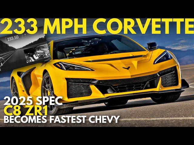 2025 C8 ZR1 Hits 233 MPH! | Chevrolet Corvette Speed Run at Papenburg Germany | Supercar News