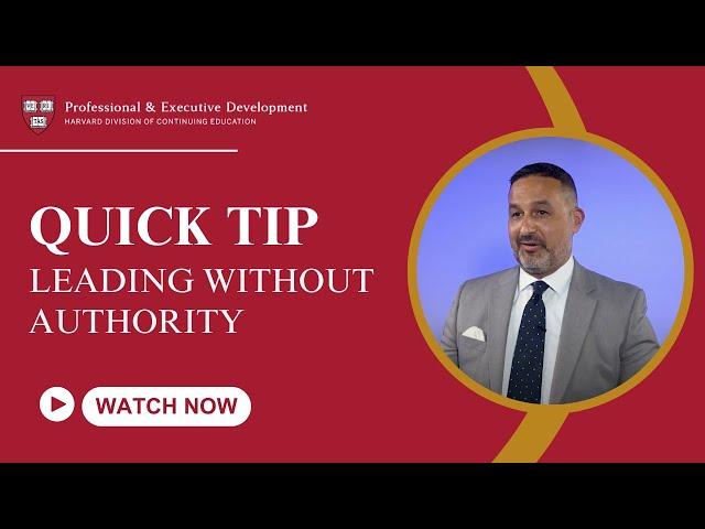 Quick Tip: Leading Without Authority