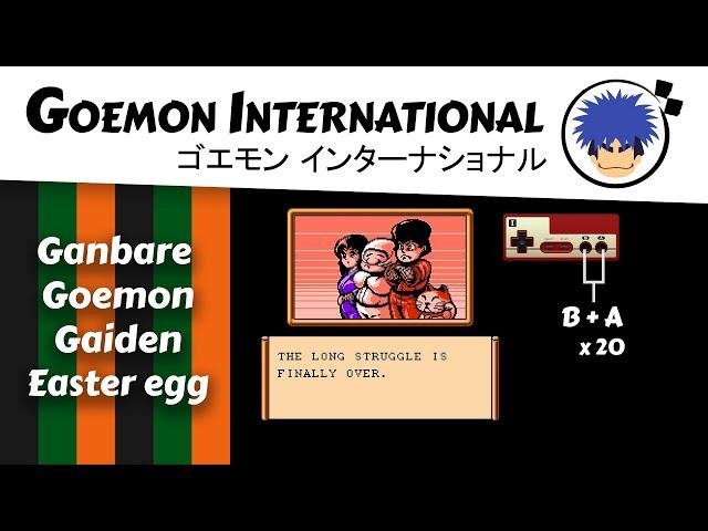 Ganbare Goemon Gaiden: Ending Easter egg