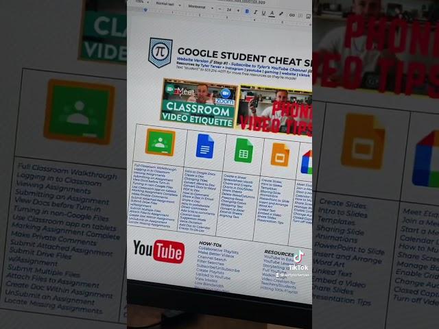 Google Cheat Sheet for Students! #googleforeducation