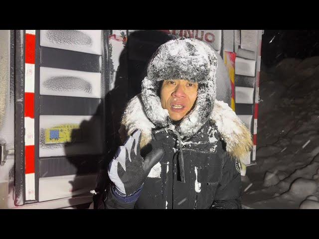 冬季横穿俄罗斯西伯利亚，深夜遭遇暴风雪，真的太难了