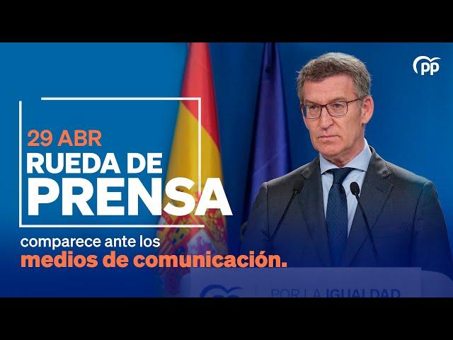 Alberto Núñez Feijóo comparece ante los medios de comunicación