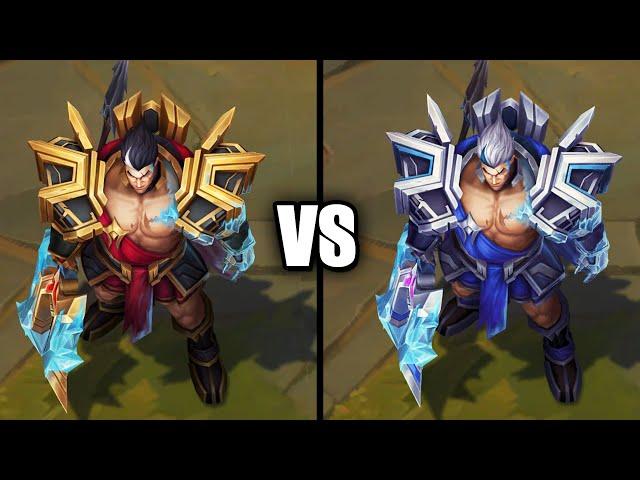 Prestige Triumphant General Darius vs Vivid Ultimate Chroma Skins Comparison (League of Legends)