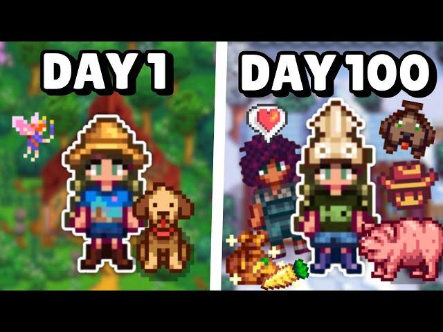 I played 100 days of the Stardew Valley EXPANDED MOD!