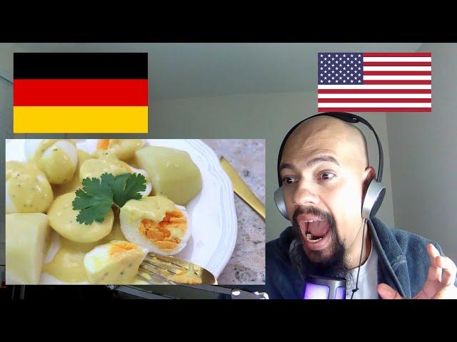 American Reacts To Budget Friendly Dinner | Senfeier | German Eggs in Mustard Sauce