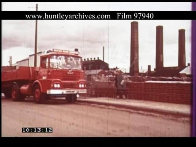 Lorry Collecting Tyres UK, 1960s - Film 97940