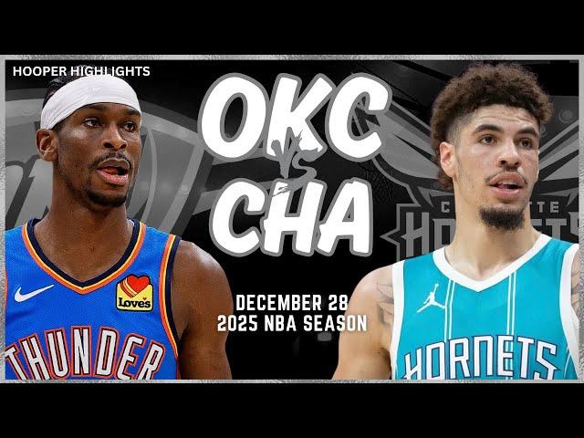 Oklahoma City Thunder vs Charlotte Hornets Full Game Highlights | Dec 28 | 2025 NBA Season