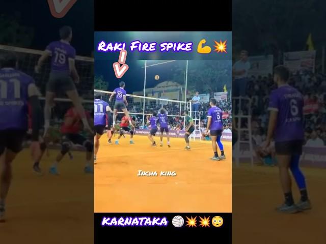 Raki Fire  Spike | Praful Incredible Jump  #volleyball #karnatakavolleyball #@inchaking999