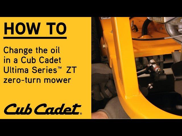 How to change the oil in an Ultima Zero Turn | Ultima Series | Cub Cadet