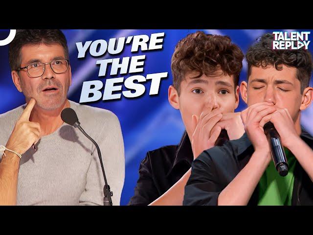 Brothers Gage WOWs with Harmonica Skills on AGT! | America's Got Talent