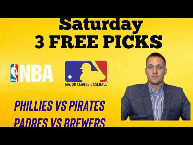 3 Free Sports Betting Saturday MLB Picks 6-7-2025 Phillies vs Pirates l Padres vs Brewers BEST BETS