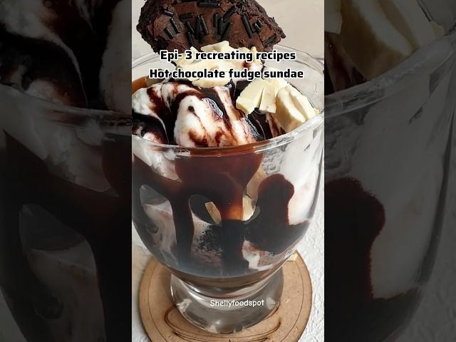 Hot chocolate fudge sundae recipe|classic ice cream parlour style hot chocolate fudge #dessert