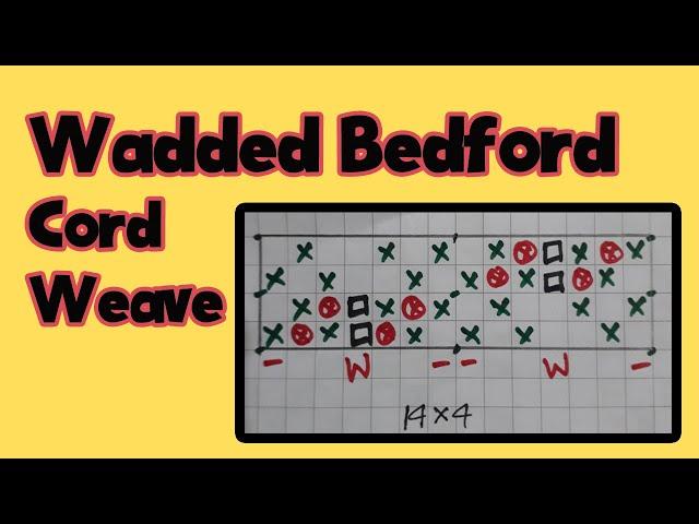 Wadded Bedford Cord Weave Design with Drafting Plan and Lifting Plan | Bedford Cord