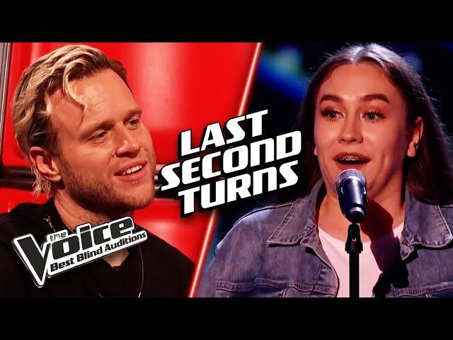 SURPRISING last second chair turns | The Voice Best Blind Auditions