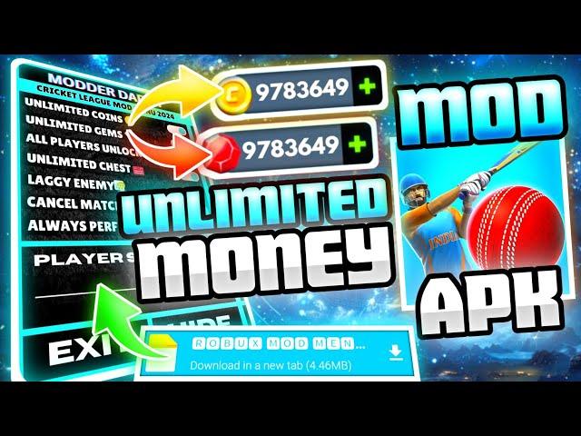 2024- CRICKET LEAGUE Mod Apk (Unlimited Money Gems ) Latest Version|| How to download .