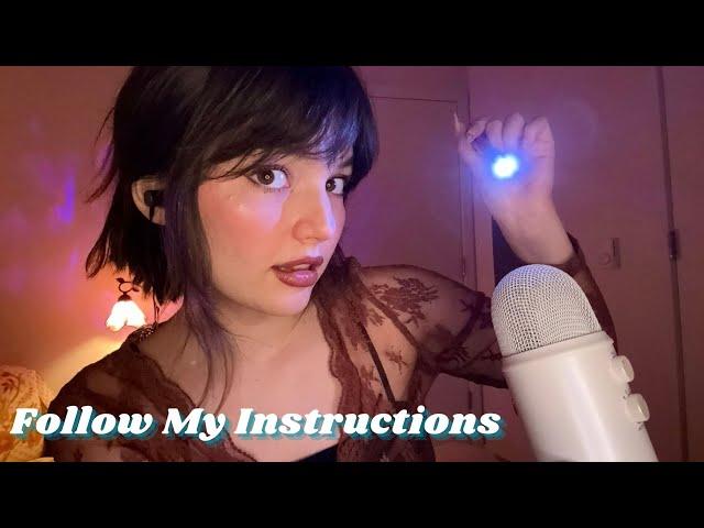 ASMR | Follow My Instructions For Sleep (Fast Paced Whispers, Tests, Visuals, Mouth Sounds, +)