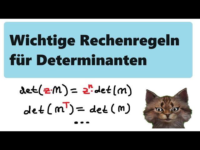 Alle wichtigen Rechenregeln Für Determinanten erklärt an einfachen Beispielen