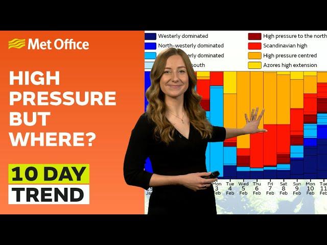 10 Day Trend 29/01/2025 – A change as we head into February – Met Office weather forecast UK