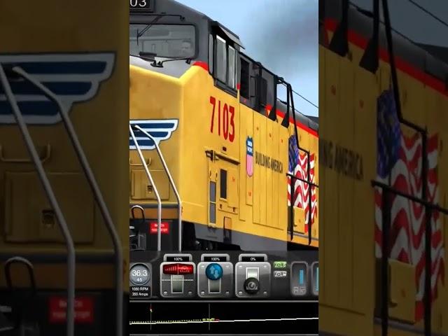 GE Ac4400 HP Diesel Locomotive #shorts #trainsimulator