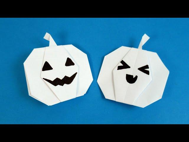 How to make a pumpkin out of paper  Origami pumpkin  Halloween crafts