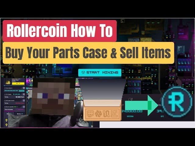 Rollercoin How To Tutorial , Selling Parts Items On The Market , Earn Free Crypto