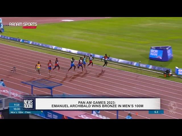 PAN AM GAMES 2023 EMANUEL ARCHIBALD WINS BRONZE IN MEN’S 100M