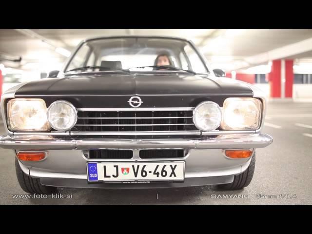 Opel Kadett C 1974 - garage drive and drift filmed with Samyang Lens