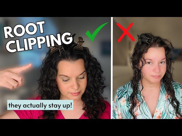 Root Clipping Fine Curly Hair for Volume | Works on Silky Roots!