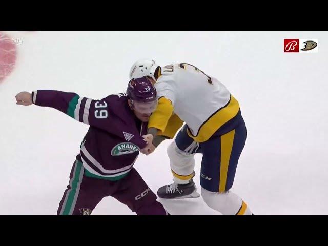 Jeremy Lauzon Drops The Gloves With Sam Carrick