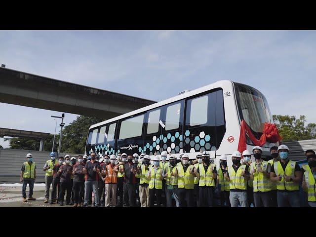 Glimpse behind the scenes: Arrival of Bukit Panjang LRT’s First Train Car! #BPLRT