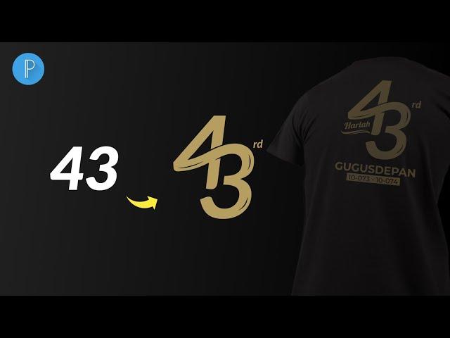 Number 43 Logo Design Tutorial in PixelLab - PixelLab Tutorials