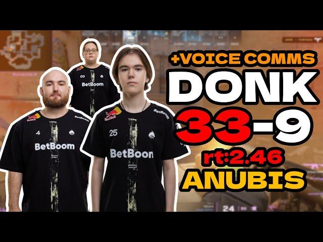 donk (33-9) rt:2.46w/chopper/magixx +VOICE COMMS l (anubis) l NA FACEIT RANKED #cs2 #pov